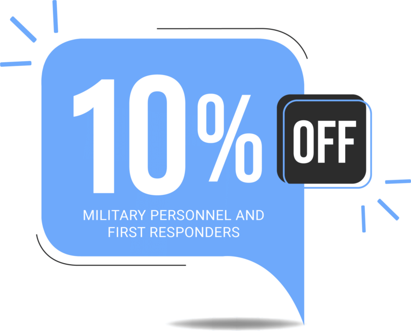 10% Off Military personnel and first responders discount